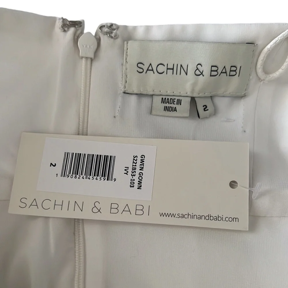 SOLD - NWT Sachin & Babi Ivory Gwen Gown #S221B53-103 Size 2 Reg. $895 - Picture 9 of 12